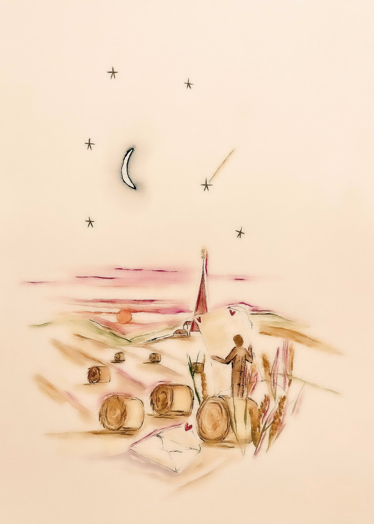A Little Note (jongen) - Gepersonaliseerd kunstwerk